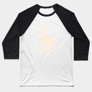 Retro Reindeer Starry Night Hygge Aesthetic Pattern Baseball T-Shirt